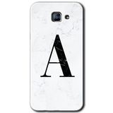 MRCİLETİSİM mrc171879 Beyaz Mermer Desenli A Harfi Kılıf HD Desen Baskılı Arka Kapak Samsung Galaxy A8 2016 ile uyumlu
