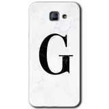 MRCİLETİSİM mrc171886 Beyaz Mermer Desenli G Harfi Kılıf HD Desen Baskılı Arka Kapak Samsung Galaxy A8 2016 ile uyumlu