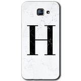 MRCİLETİSİM mrc171887 Beyaz Mermer Desenli H Harfi Kılıf HD Desen Baskılı Arka Kapak Samsung Galaxy A8 2016 ile uyumlu