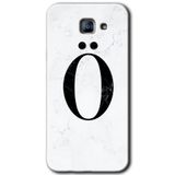 MRCİLETİSİM mrc171897 Beyaz Mermer Desenli Ö Harfi Kılıf HD Desen Baskılı Arka Kapak Samsung Galaxy A8 2016 ile uyumlu