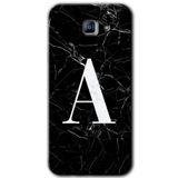 MRCİLETİSİM mrc171921 Siyah Mermer Desenli A Harfi Kılıf HD Desen Baskılı Arka Kapak Samsung Galaxy A8 2016 ile uyumlu