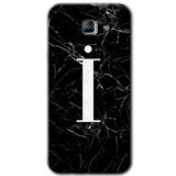 MRCİLETİSİM mrc171930 Siyah Mermer Desenli İ Harfi Kılıf HD Desen Baskılı Arka Kapak Samsung Galaxy A8 2016 ile uyumlu