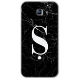 MRCİLETİSİM mrc171943 Siyah Mermer Desenli Ş Harfi Kılıf HD Desen Baskılı Arka Kapak Samsung Galaxy A8 2016 ile uyumlu