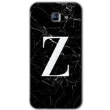 MRCİLETİSİM mrc171950 Siyah Mermer Desenli Z Harfi Kılıf HD Desen Baskılı Arka Kapak Samsung Galaxy A8 2016 ile uyumlu