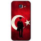 MRCİLETİSİM mrc171957 Atatürk Bayrak Kılıf HD Desen Baskılı Arka Kapak Samsung Galaxy A8 2016 ile uyumlu