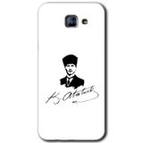 MRCİLETİSİM mrc171987 Kemal Atatürk İmza Kılıf HD Desen Baskılı Arka Kapak Samsung Galaxy A8 2016 ile uyumlu