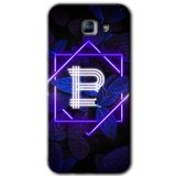 MRCİLETİSİM mrc172006 Dark Neon Yaprak B Harfi Kılıf HD Desen Baskılı Arka Kapak Samsung Galaxy A8 2016 ile uyumlu