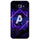 MRCİLETİSİM mrc172007 Dark Neon Yaprak A Harfi Kılıf HD Desen Baskılı Arka Kapak Samsung Galaxy A8 2016 ile uyumlu