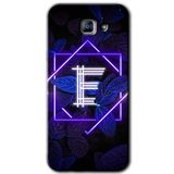 MRCİLETİSİM mrc172011 Dark Neon Yaprak E Harfi Kılıf HD Desen Baskılı Arka Kapak Samsung Galaxy A8 2016 ile uyumlu