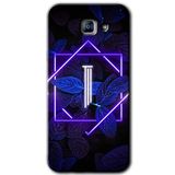 MRCİLETİSİM mrc172017 Dark Neon Yaprak I Harfi Kılıf HD Desen Baskılı Arka Kapak Samsung Galaxy A8 2016 ile uyumlu