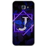 MRCİLETİSİM mrc172018 Dark Neon Yaprak J Harfi Kılıf HD Desen Baskılı Arka Kapak Samsung Galaxy A8 2016 ile uyumlu