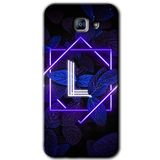 MRCİLETİSİM mrc172020 Dark Neon Yaprak L Harfi Kılıf HD Desen Baskılı Arka Kapak Samsung Galaxy A8 2016 ile uyumlu
