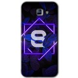 MRCİLETİSİM mrc172039 Dark Neon Yaprak S Harfi Kılıf HD Desen Baskılı Arka Kapak Samsung Galaxy A8 2016 ile uyumlu