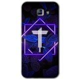 MRCİLETİSİM mrc172041 Dark Neon Yaprak T Harfi Kılıf HD Desen Baskılı Arka Kapak Samsung Galaxy A8 2016 ile uyumlu