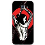MRCİLETİSİM mrc172048 Samurai Girl Kılıf HD Desen Baskılı Arka Kapak Samsung Galaxy A8 2016 ile uyumlu