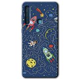 MRCİLETİSİM mrc172536 Kedi Galaksi Kılıf HD Desen Baskılı Arka Kapak Samsung Galaxy A9 2018 ile uyumlu