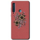 MRCİLETİSİM mrc172578 Retro Çiçek Kılıf HD Desen Baskılı Arka Kapak Samsung Galaxy A9 2018 ile uyumlu