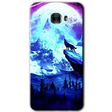 MRCİLETİSİM mrc172700 Mega Kurt Kılıf HD Desen Baskılı Arka Kapak Samsung Galaxy C7 Pro ile uyumlu