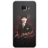 MRCİLETİSİM mrc173088 Kemal Atatürk Kılıf HD Desen Baskılı Arka Kapak Samsung Galaxy C7 Pro ile uyumlu