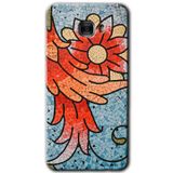 MRCİLETİSİM mrc173421 Mozaik Çiçek Kılıf HD Desen Baskılı Arka Kapak + Temperli Cam Samsung Galaxy C7 ile uyumlu