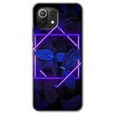 MRCİLETİSİM (mrc17367) Mekanik Yaprak 5 Kılıf Baskılı Kapak Tam Kaplayan Mat Seramik Xiaomi Mi 11 Lite ile uyumlu