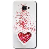 MRCİLETİSİM mrc173731 Kalpli Şekerleme Kılıf HD Desen Baskılı Arka Kapak + Temperli Cam Samsung Galaxy C7 ile uyumlu