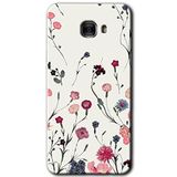 MRCİLETİSİM mrc174226 Mat Çiçek Kılıf HD Desen Baskılı Arka Kapak Samsung Galaxy C7 ile uyumlu