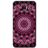 MRCİLETİSİM mrc174369 Mandala Patterns Kaleidoscop Kılıf HD Desen Baskılı Arka Kapak + Temperli Cam Samsung Galaxy C7 Pro Kılıf HD Desen Baskı Arka Kapak + Temperli Cam ile uyumlu