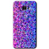 MRCİLETİSİM mrc174520 Pixel Mozaik Kılıf HD Desen Baskılı Arka Kapak + Temperli Cam Samsung Galaxy C7 Pro ile uyumlu