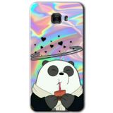 MRCİLETİSİM mrc174960 Milkshake Panda Kılıf HD Desen Baskılı Arka Kapak Samsung Galaxy C9 Pro ile uyumlu