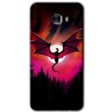 MRCİLETİSİM mrc175047 Dragon Night Kılıf HD Desen Baskılı Arka Kapak Samsung Galaxy C9 Pro ile uyumlu