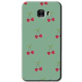 MRCİLETİSİM mrc175060 Kiraz Berry Kılıf HD Desen Baskılı Arka Kapak Samsung Galaxy C9 Pro ile uyumlu