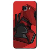 MRCİLETİSİM mrc175104 DeadPool Kılıf HD Desen Baskılı Arka Kapak Samsung Galaxy C9 Pro ile uyumlu