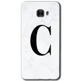 MRCİLETİSİM mrc175180 Beyaz Mermer Desenli C Harfi Kılıf HD Desen Baskılı Arka Kapak Samsung Galaxy C9 Pro ile uyumlu
