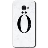 MRCİLETİSİM mrc175197 Beyaz Mermer Desenli Ö Harfi Kılıf HD Desen Baskılı Arka Kapak Samsung Galaxy C9 Pro ile uyumlu