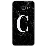 MRCİLETİSİM mrc175222 Siyah Mermer Desenli C Harfi Kılıf HD Desen Baskılı Arka Kapak Samsung Galaxy C9 Pro ile uyumlu