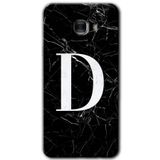 MRCİLETİSİM mrc175224 Siyah Mermer Desenli D Harfi Kılıf HD Desen Baskılı Arka Kapak Samsung Galaxy C9 Pro ile uyumlu