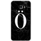 MRCİLETİSİM mrc175239 Siyah Mermer Desenli Ö Harfi Kılıf HD Desen Baskılı Arka Kapak Samsung Galaxy C9 Pro ile uyumlu