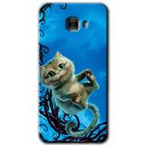 MRCİLETİSİM mrc175277 Çılgın Kedi Kılıf HD Desen Baskılı Arka Kapak Samsung Galaxy C9 Pro ile uyumlu