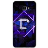 MRCİLETİSİM mrc175310 Dark Neon Yaprak D Harfi Kılıf HD Desen Baskılı Arka Kapak Samsung Galaxy C9 Pro ile uyumlu