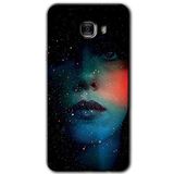 MRCİLETİSİM mrc175334 Karanlık Kadın Kılıf HD Desen Baskılı Arka Kapak Samsung Galaxy C9 Pro ile uyumlu
