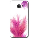 MRCİLETİSİM mrc175389 Pembe Tüy Kılıf HD Desen Baskılı Arka Kapak Samsung Galaxy C9 Pro ile uyumlu