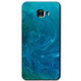 MRCİLETİSİM mrc175396 Mavi Aura Kılıf HD Desen Baskılı Arka Kapak + Temperli Cam Samsung Galaxy C9 Pro ile uyumlu