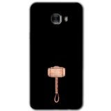 MRCİLETİSİM mrc175405 Thor Çekiç Kılıf HD Desen Baskılı Arka Kapak + Temperli Cam Samsung Galaxy C9 Pro ile uyumlu
