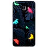 MRCİLETİSİM mrc175426 Lighter Butterfly Kılıf HD Desen Baskılı Arka Kapak + Temperli Cam Samsung Galaxy C9 Pro ile uyumlu