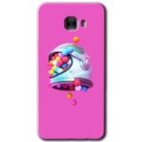 MRCİLETİSİM mrc175448 Uzay Başlığı Kılıf HD Desen Baskılı Arka Kapak + Temperli Cam Samsung Galaxy C9 Pro ile uyumlu