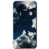 MRCİLETİSİM mrc175453 Gece Gökyüzü Kılıf HD Desen Baskılı Arka Kapak + Temperli Cam Samsung Galaxy C9 Pro ile uyumlu