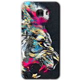 MRCİLETİSİM mrc175459 Colorfull Aslan Kılıf HD Desen Baskılı Arka Kapak + Temperli Cam Samsung Galaxy C9 Pro ile uyumlu