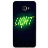 MRCİLETİSİM mrc175465 Neon İnscription Kılıf HD Desen Baskılı Arka Kapak + Temperli Cam Samsung Galaxy C9 Pro ile uyumlu