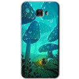 MRCİLETİSİM mrc175473 Silhoutte Dropss Kılıf HD Desen Baskılı Arka Kapak + Temperli Cam Samsung Galaxy C9 Pro ile uyumlu
